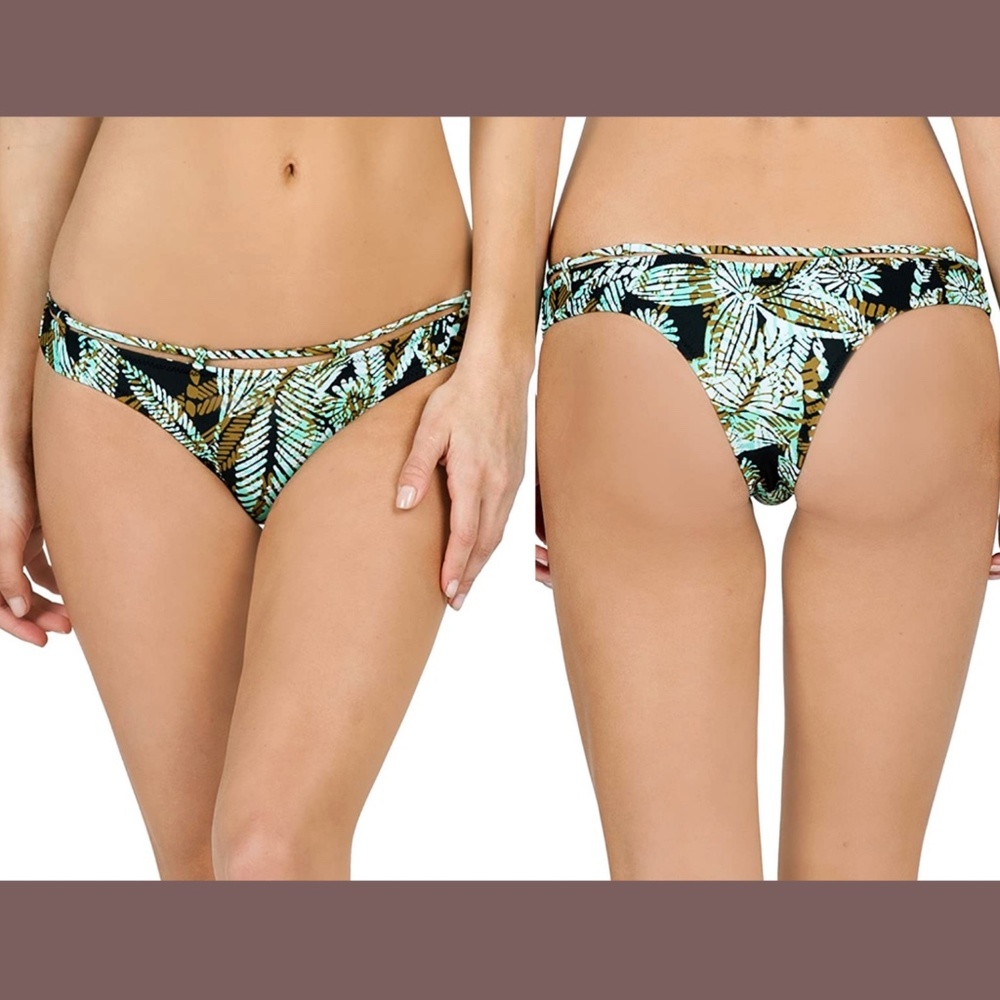 NEW Volcom [Size XS ] Running Spirit‎ Tiny Bikini Bottom in Sea Glass